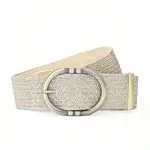 Statement Bohemian Wide Canvas Belt for Women, 112 cm