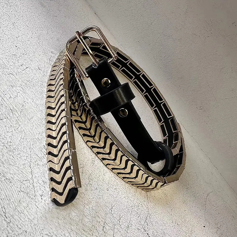 Personalized Metal And Genuine Leather Belt Versatile For Women Personalized Metal And Genuine Leather Belt Versatile For Women