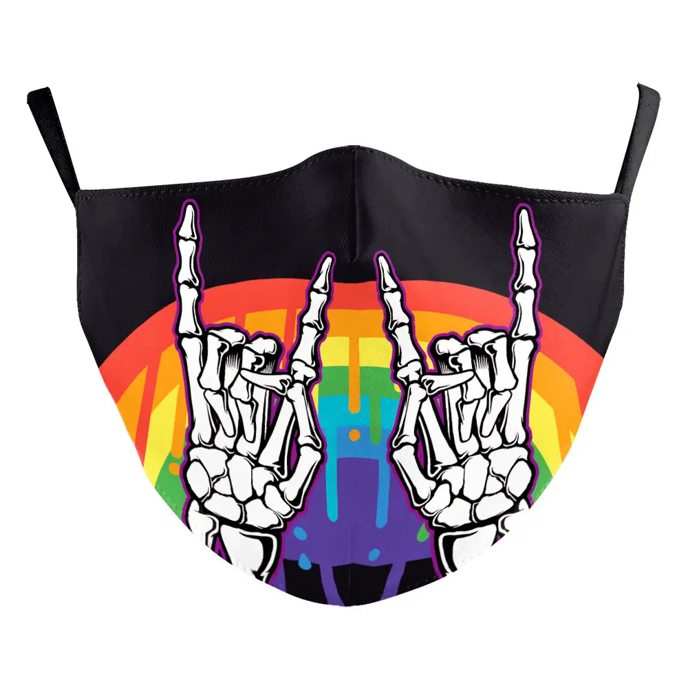 Double-Layer Halloween Digital Printing Face Mask - Adult Double-Layer Halloween Digital Printing Face Mask - Adult
