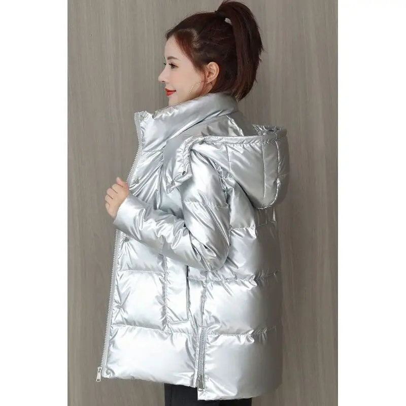 Warm Short Padded Down-Alternative Jacket for Women - Velvet Fiber