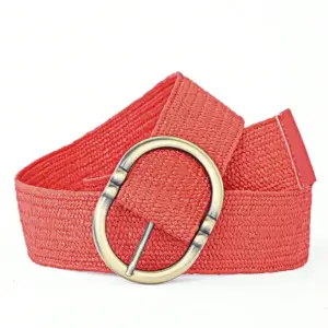 Statement Bohemian Wide Canvas Belt for Women, 112 cm
