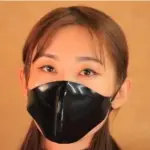 Secure Black Latex Head Tie Face Mask for Men & Women 0.6 mm
