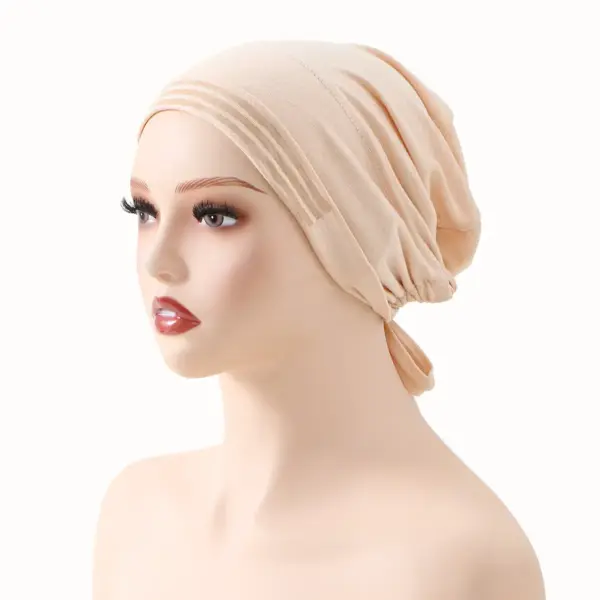 Adjustable Fit Women's Drawstring Hoodie Hat, Mercerized Cotton
