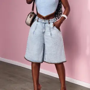 Women's Contrasting Flared Cropped Jeans