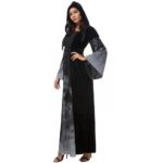 a29a30ca-f161-40df-baf6-6f1bb9a0c3e4.jpg Skull Print Vampire Witch Dress Costume for Halloween - Long Skirt