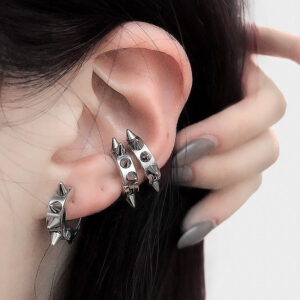 Clip-On Round Earrings Electroplated Stainless Steel