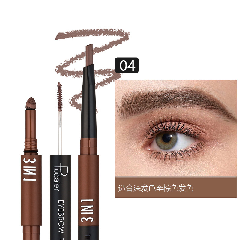 Waterproof Double-Ended Eyebrow Pencil with Triangle Tips