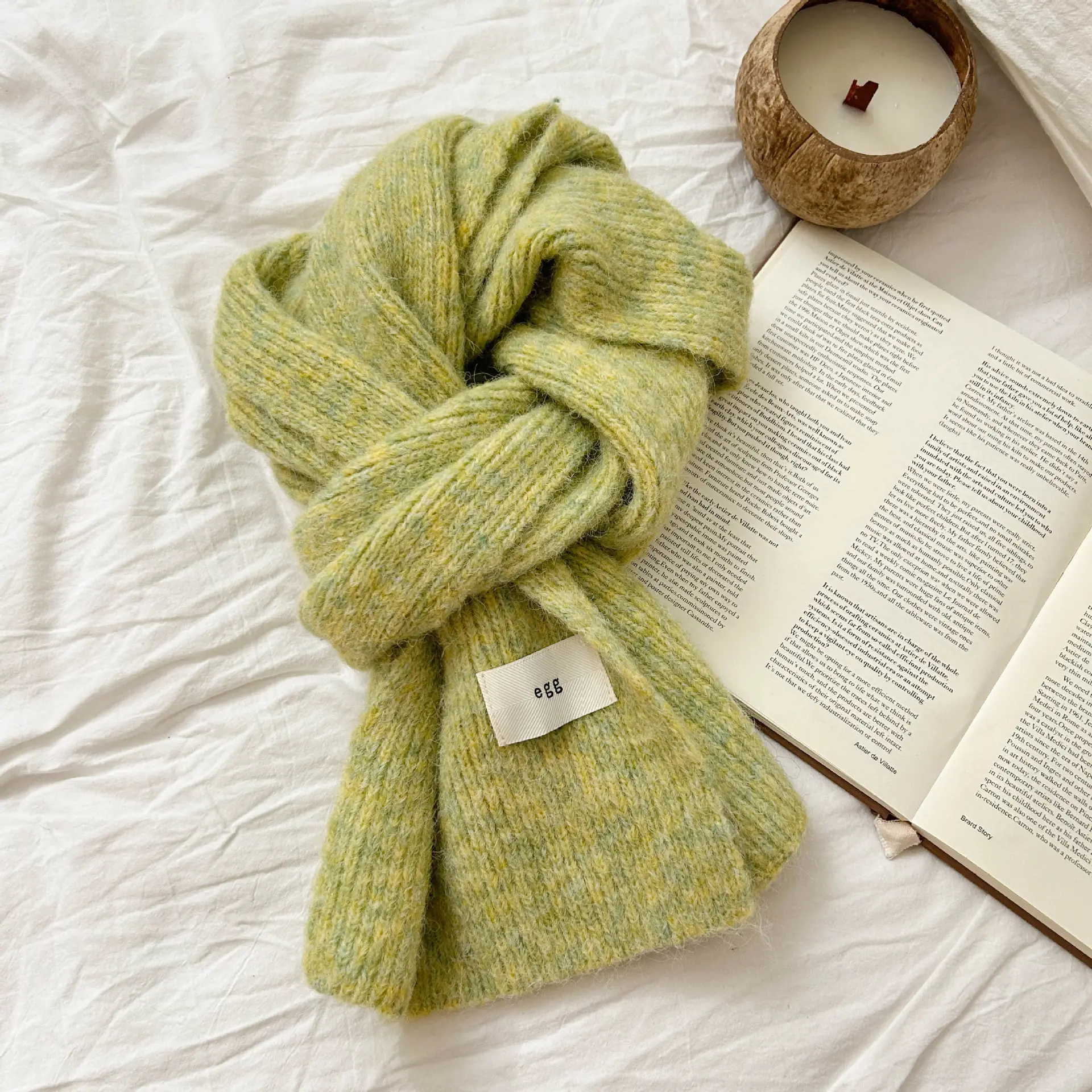 Soft Chewy Knitted Warmth-Enhancing Thickened Scarf For Women