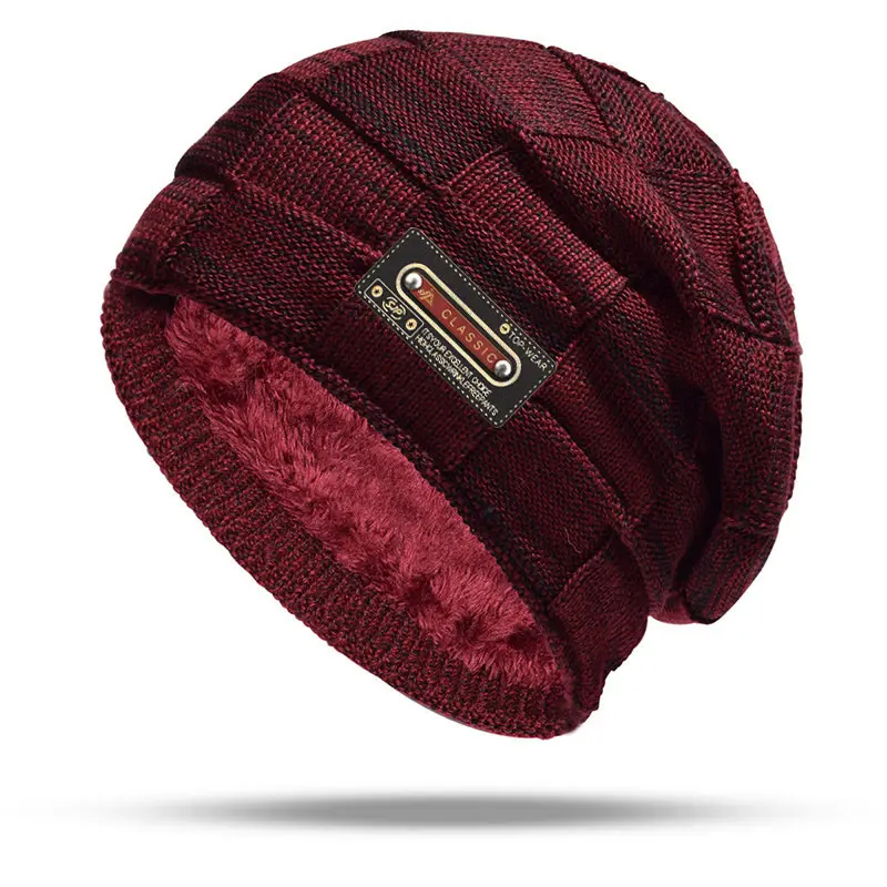 Fleece-Lined Warm Knitted Men’s Outdoor Beanie, 58–63 cm Fleece-Lined Warm Knitted Men’s Outdoor Beanie, 58–63 cm