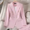 Pink suit jacket