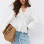 a6d83a79-29c7-4b30-be6b-711ecd303c7c.webp Slim Fit Lace-Trim Cotton Women’s Shirt with Princess Sleeves