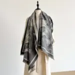 Warmth-Keeping Faux Cashmere Neck Warmer Shawl, 185 x65 cm