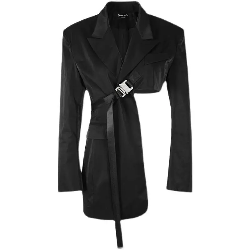 Statement Asymmetric Shoulder Women’s Blazer in Black