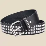Square Bead Rivet Metal Pyramid Belt