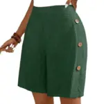 Retro Button-decorated Artistic All-match Casual Shorts