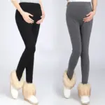 Pregnant Women Thickened Plus Velvet Winter Warm Pants Cotton Trousers Leggings