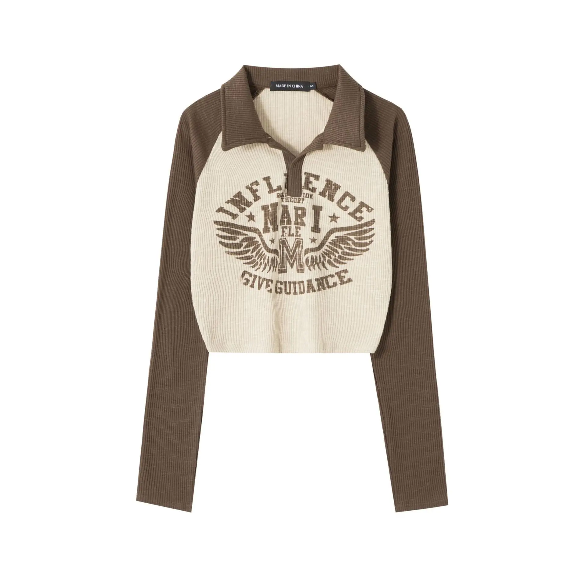Raglan Sleeve Short Long Sleeve Top Women