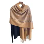 Warmth-Keeping Women’s Jacquard Embroidered Tassel Shawl