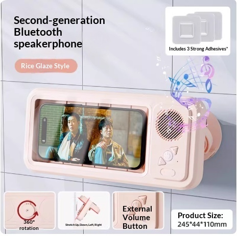 Bluetooth Waterproof Phone Case with 360° Rotating Holder