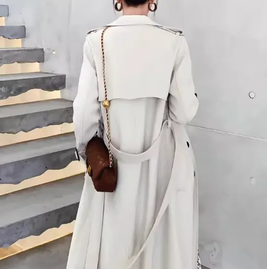 High-end Tailored Trench Coat Casual Plus-size Mid-length British-style Coat For Petite Figures