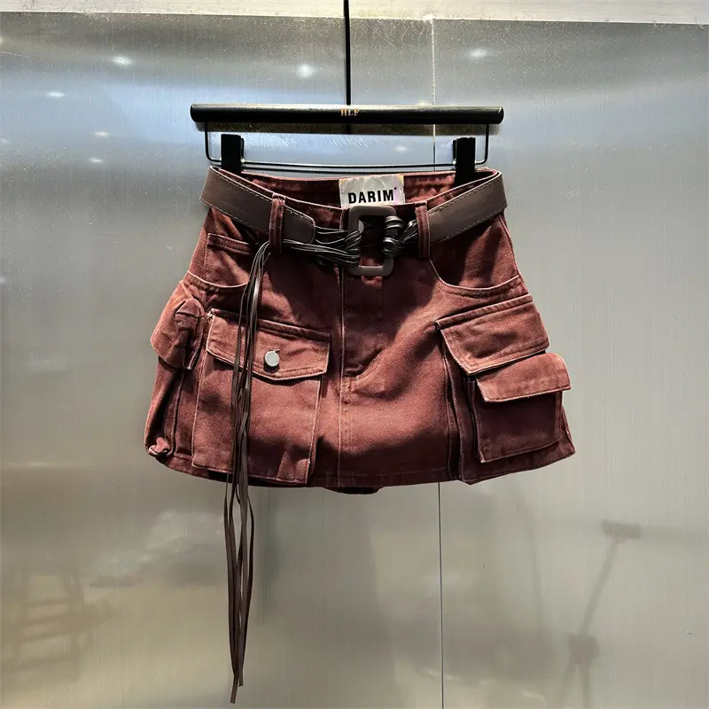 Youth-Boosting Cotton Denim Skirt for Elegant Commuter Wear Youth-Boosting Cotton Denim Skirt for Elegant Commuter Wear