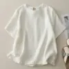 Retro Hollow-Out Back Patchwork Cotton Short-Sleeve Shirt Retro Hollow-Out Back Patchwork Cotton Short-Sleeve Shirt
