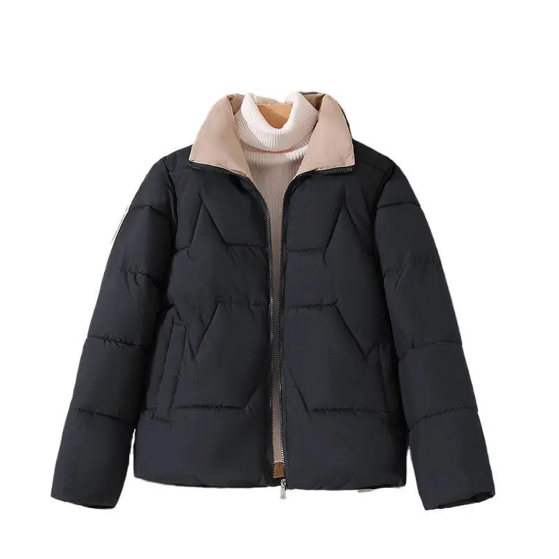Warm Cropped Padded Cotton-Blend Jacket for Women