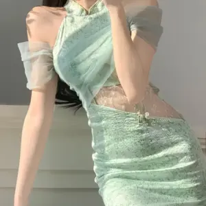 Retro New Chinese Style Improved Cheongsam Design Sense Niche Adult Lady Like Woman Slim Fit Dress