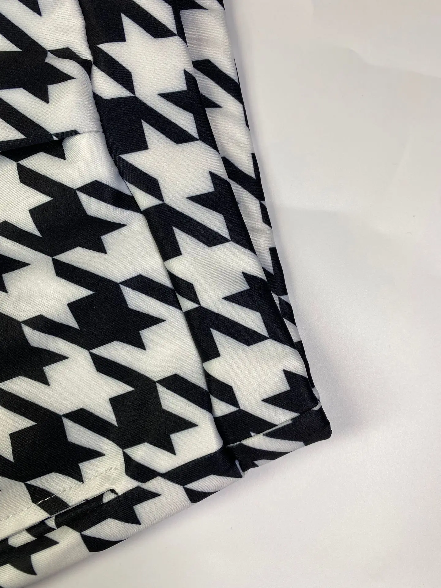 Casual Houndstooth Wide-leg Pants For Women