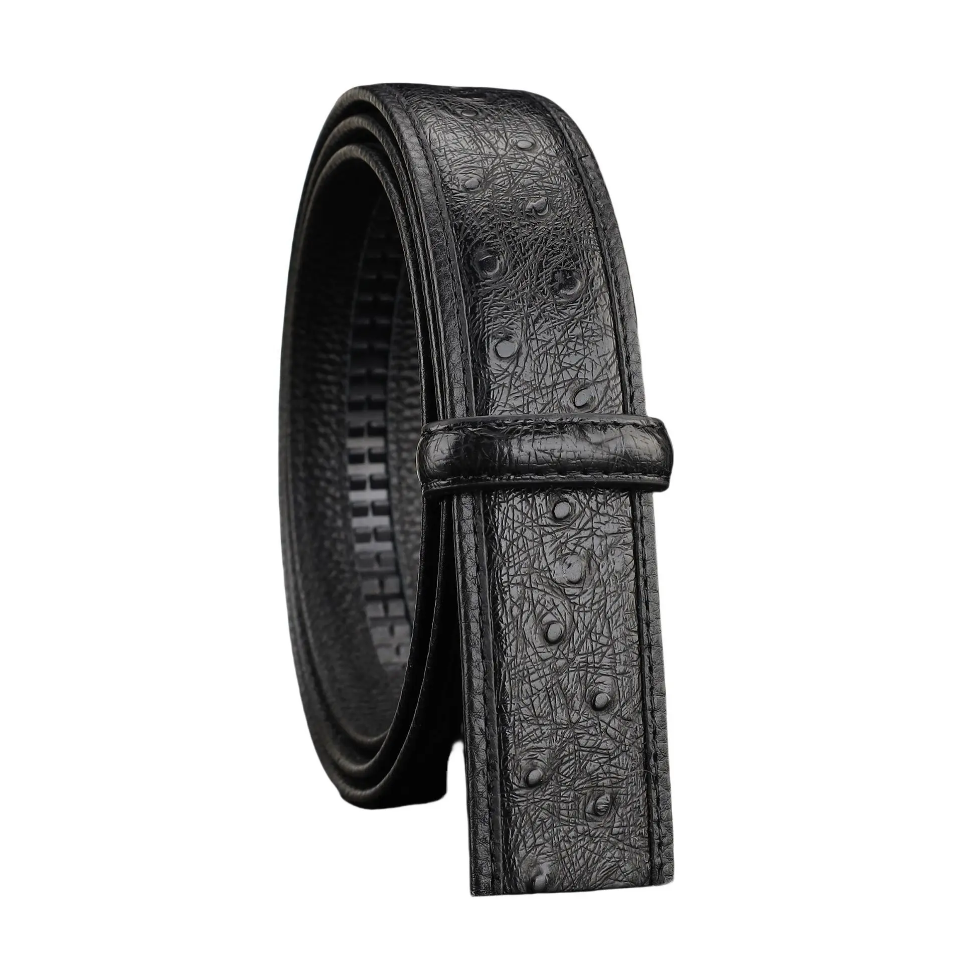 Automatic Buckle Genuine Leather Belt - Ostrich-Pattern Style Automatic Buckle Genuine Leather Belt - Ostrich-Pattern Style