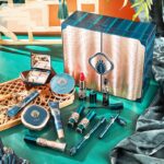 Portable 12-Piece Ladies Makeup Kit Set in Blue Gift Bag