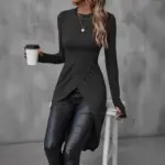 Figure-Hugging Drapey Milk Silk T-Shirt for Women - Slim Fit