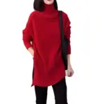 add77156-9e06-4794-8044-47ddd180ad5c.webp Asymmetrical High-Neck Split Sweater for Women, Thick Knit