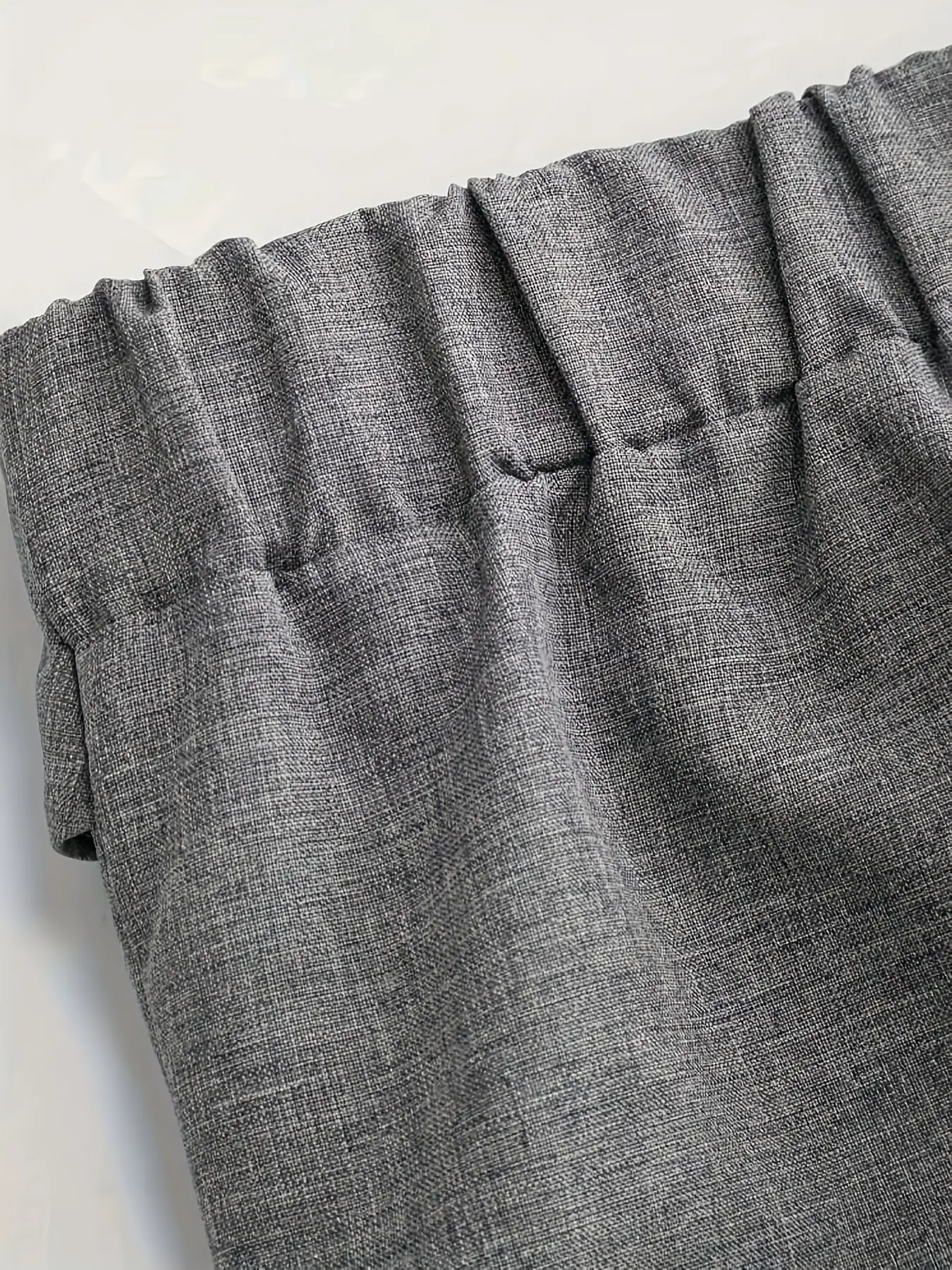 Slimming Wide Leg Casual Pants for Women, Gray Polyester