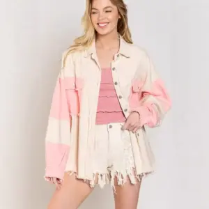 Retro Washed Patchwork Color-Block Denim Jacket For Women