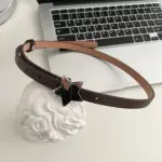 af179c38-72a3-4d6a-9d9f-cd132c225b99.webp Narrow PU Pin-Loop Waist Belt for Women, 1.4 cm Width
