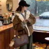 Warm Brown Fleece-Lined Padded Jacket for Women Warm Brown Fleece-Lined Padded Jacket for Women