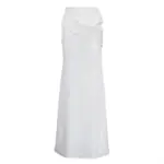 Satin Cross-Design Bodycon Skirt for Women - White