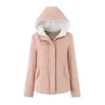 Warm Women’s Padded Jacket with Fleece-Lined Hood Pockets