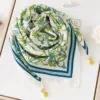 Fallen Leaves Blue Green