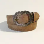 Boho Decorative Women’s Belt with Petal Buckle, 105 cm