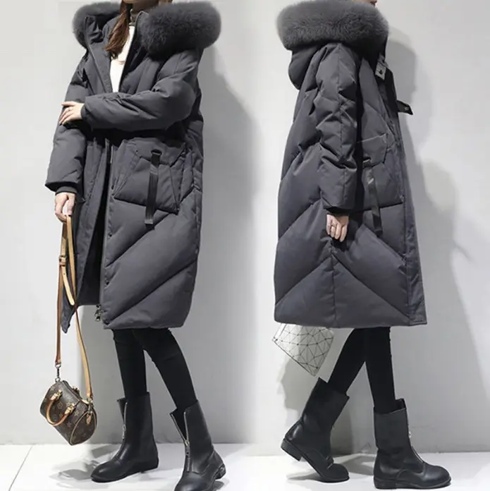 Warm Cotton-Padded Winter Coat for Curvy Women, M-6 XL