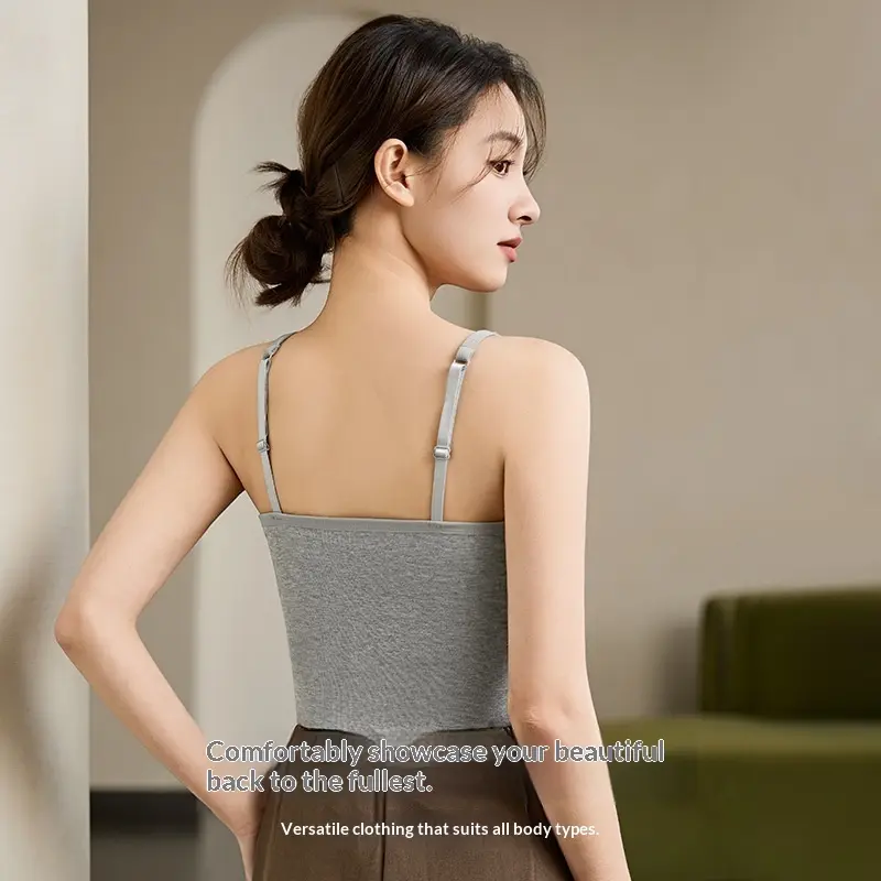 Adjustable Padded-Cup Tank Top Bra Base Layer for Women Adjustable Padded-Cup Tank Top Bra Base Layer for Women