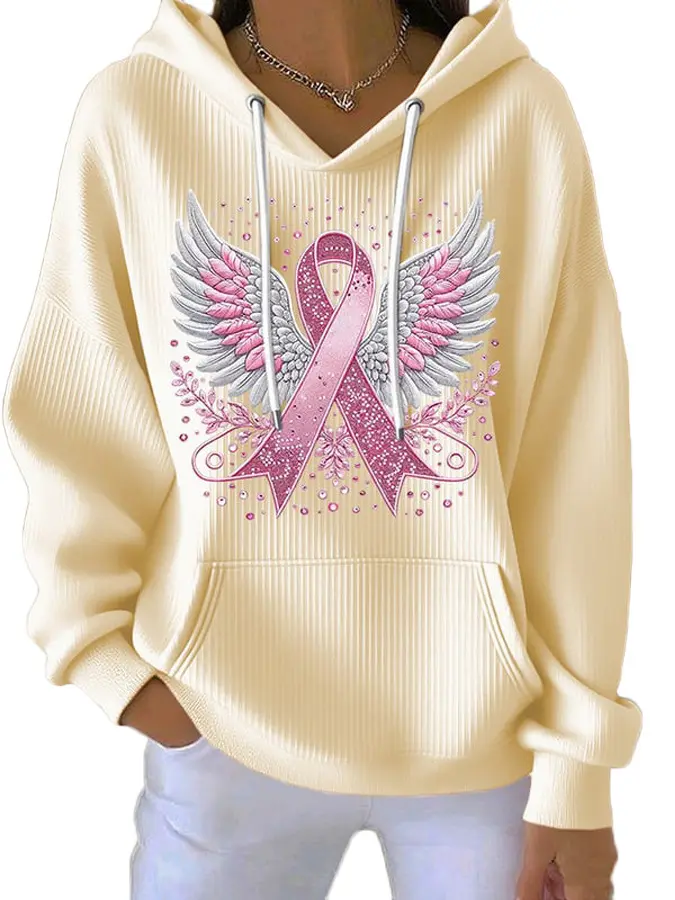 Women's Hooded Long-sleeved Pullover Shirt