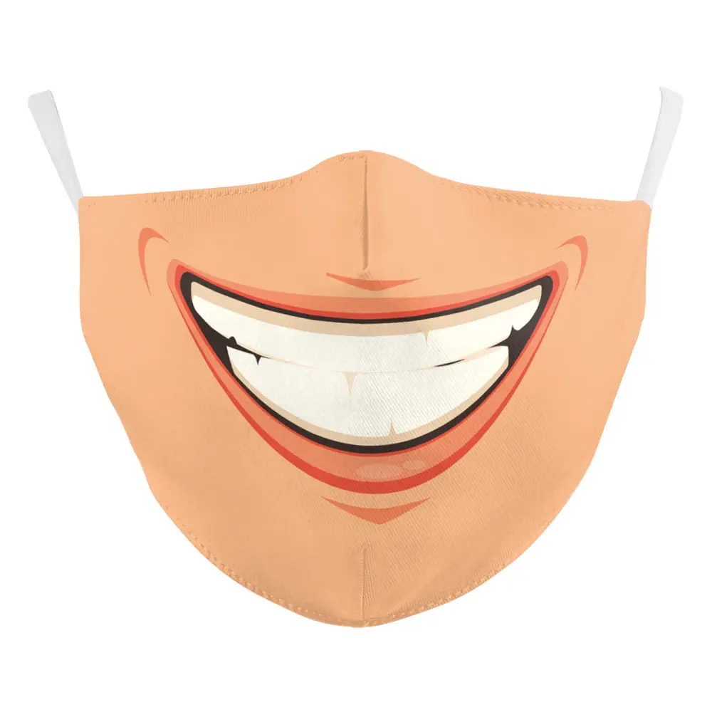 Lightweight Double-Layer Digital Print Skull Funny Face Mask