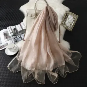 Women's Silk-wool Scarf Solid Color And Versatile