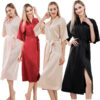Satin Kimono Robes For Women Bride Long Robe Sleepwear Satin Kimono Robes For Women Bride Long Robe Sleepwear