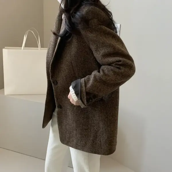 Women's Solid Color Wool Blazer Women's Solid Color Wool Blazer