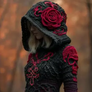 European And American-style Floral-print Ethnic Womens Hooded Sweatshirt