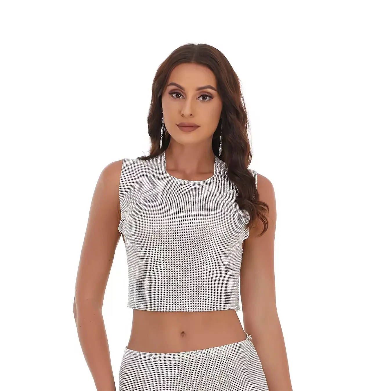 Women's Sexy Backless Slim-fit Crew Neck Tank Top